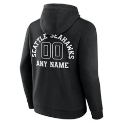 Seattle Seahawks Personalized Name & Number Pullover Hoodie Black
