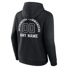 Washington Commanders Personalized Name & Number Pullover Hoodie Black