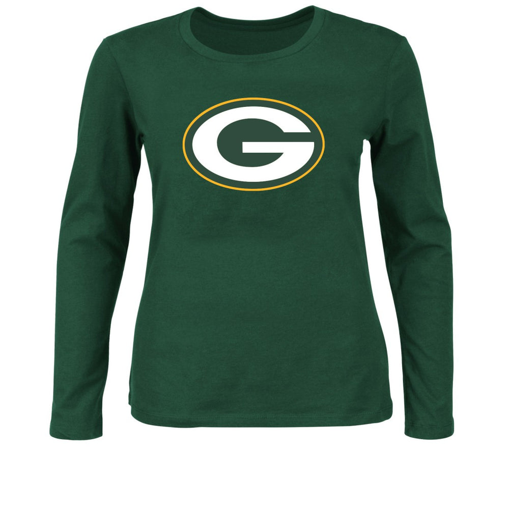 Green Bay Packers Women's Plus Size Long Sleeve T-Shirt Green