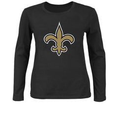 New Orleans Saints Women's Plus Size Long Sleeve T-Shirt Black