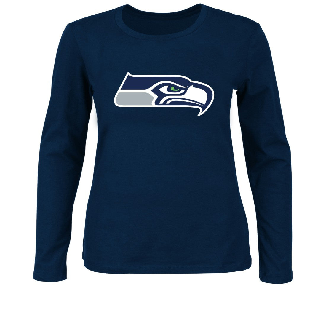 Seattle Seahawks Women's Plus Size Long Sleeve T-Shirt College Navy