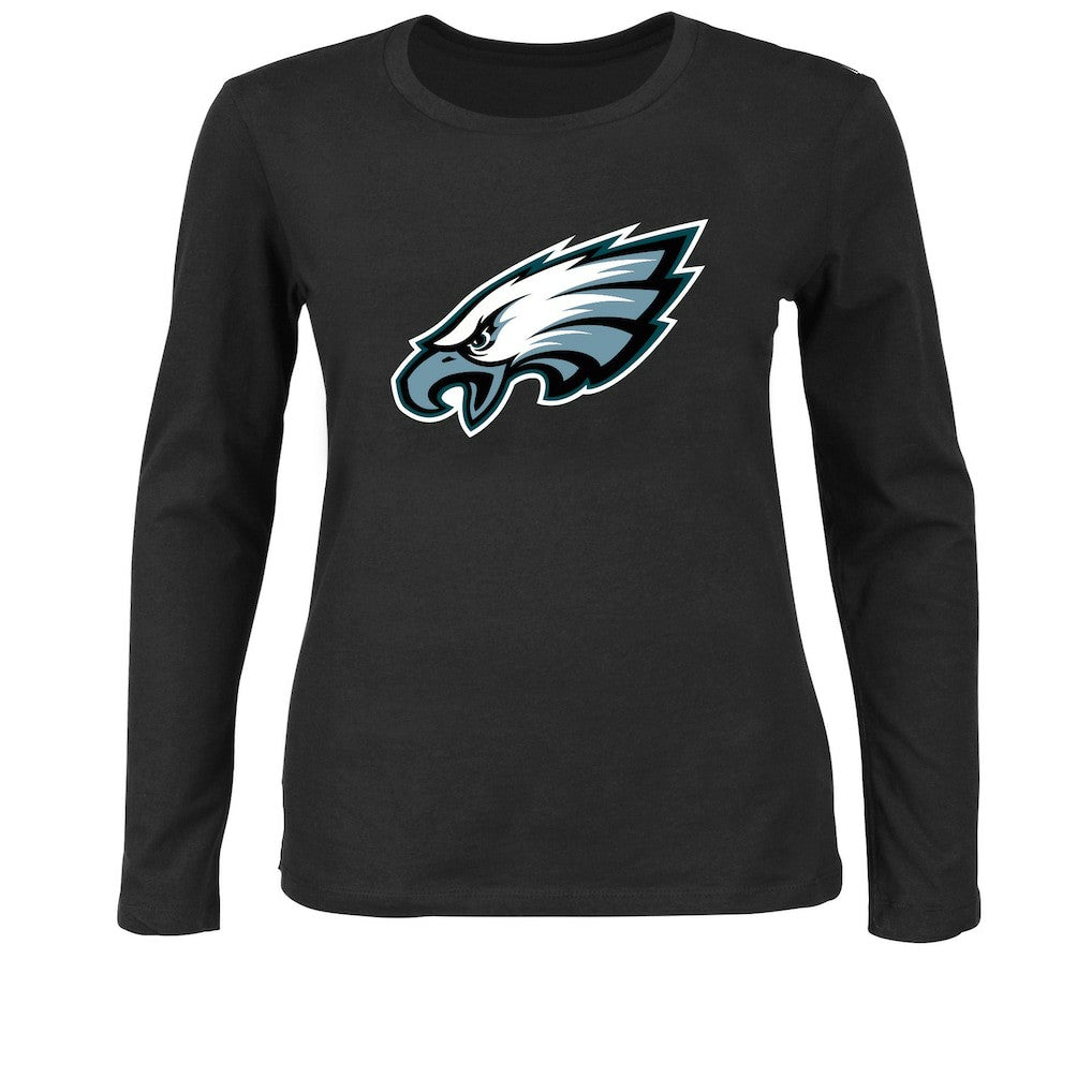 Philadelphia Eagles Women's Plus Size Long Sleeve T-Shirt Black