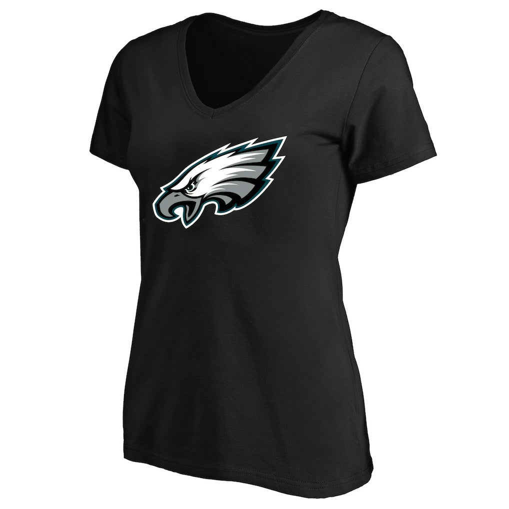 Philadelphia Eagles Women's Plus Size V-Neck T-Shirt Black