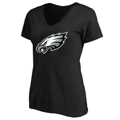 Philadelphia Eagles Women's Plus Size V-Neck T-Shirt Black