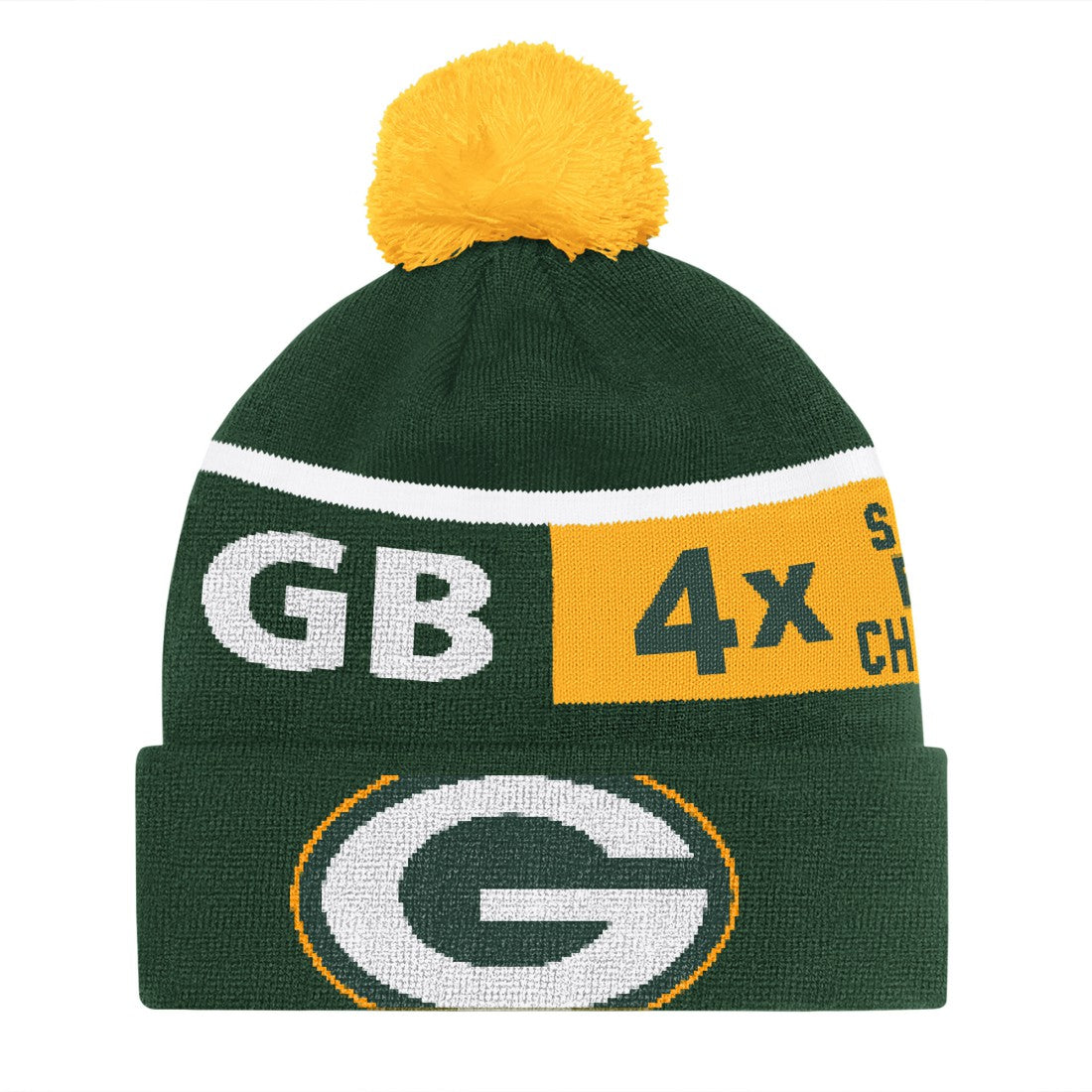 Green Bay Packers Starter Unisex Chyron Cuffed Knit Hat with Pom Green