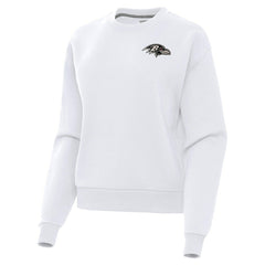 Baltimore Ravens Antigua Women's Victory Pullover Sweatshirt White