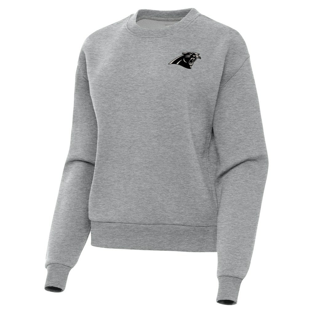 Carolina Panthers Antigua Women's Victory Pullover Sweatshirt Heather Gray