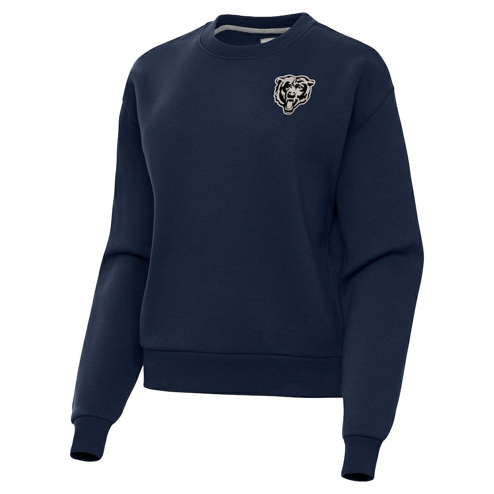 Chicago Bears Antigua Women's Victory Pullover Sweatshirt Navy