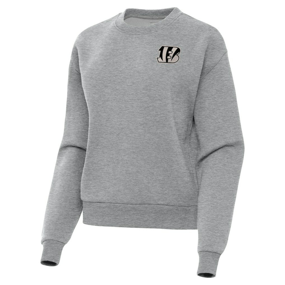 Cincinnati Bengals Antigua Women's Victory Pullover Sweatshirt Heather Gray