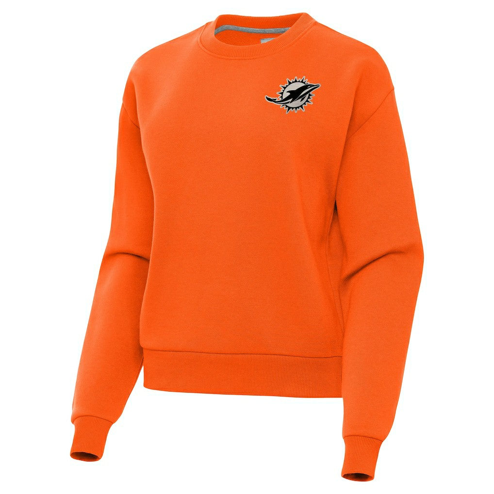 Miami Dolphins Antigua Women's Victory Pullover Sweatshirt Orange