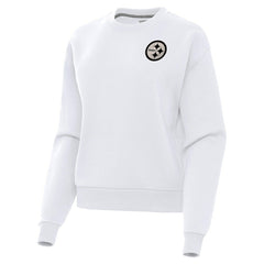 Pittsburgh Steelers Antigua Women's Victory Pullover Sweatshirt White