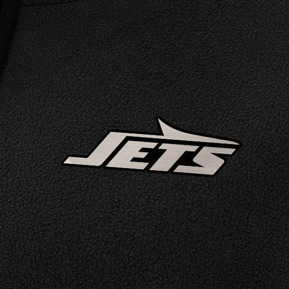 New York Jets Antigua Women's Brushed Carbon Figure Half-Zip Pullover Sweatshirt – Black