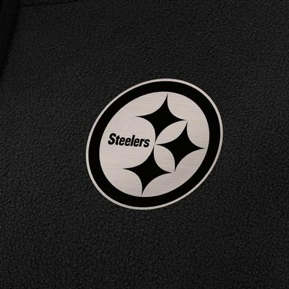 Pittsburgh Steelers Antigua Women's Brushed Carbon Figure Half-Zip Pullover Sweatshirt – Black