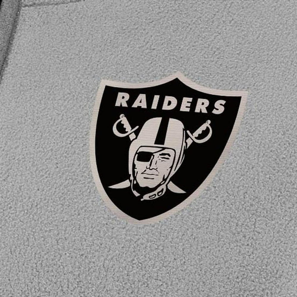 Las Vegas Raiders Antigua Women's Brushed Carbon Figure Half-Zip Pullover Sweatshirt – Gray