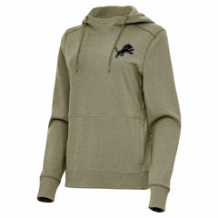 Detroit Lions Antigua Women's Justice Pullover Hoodie Olive