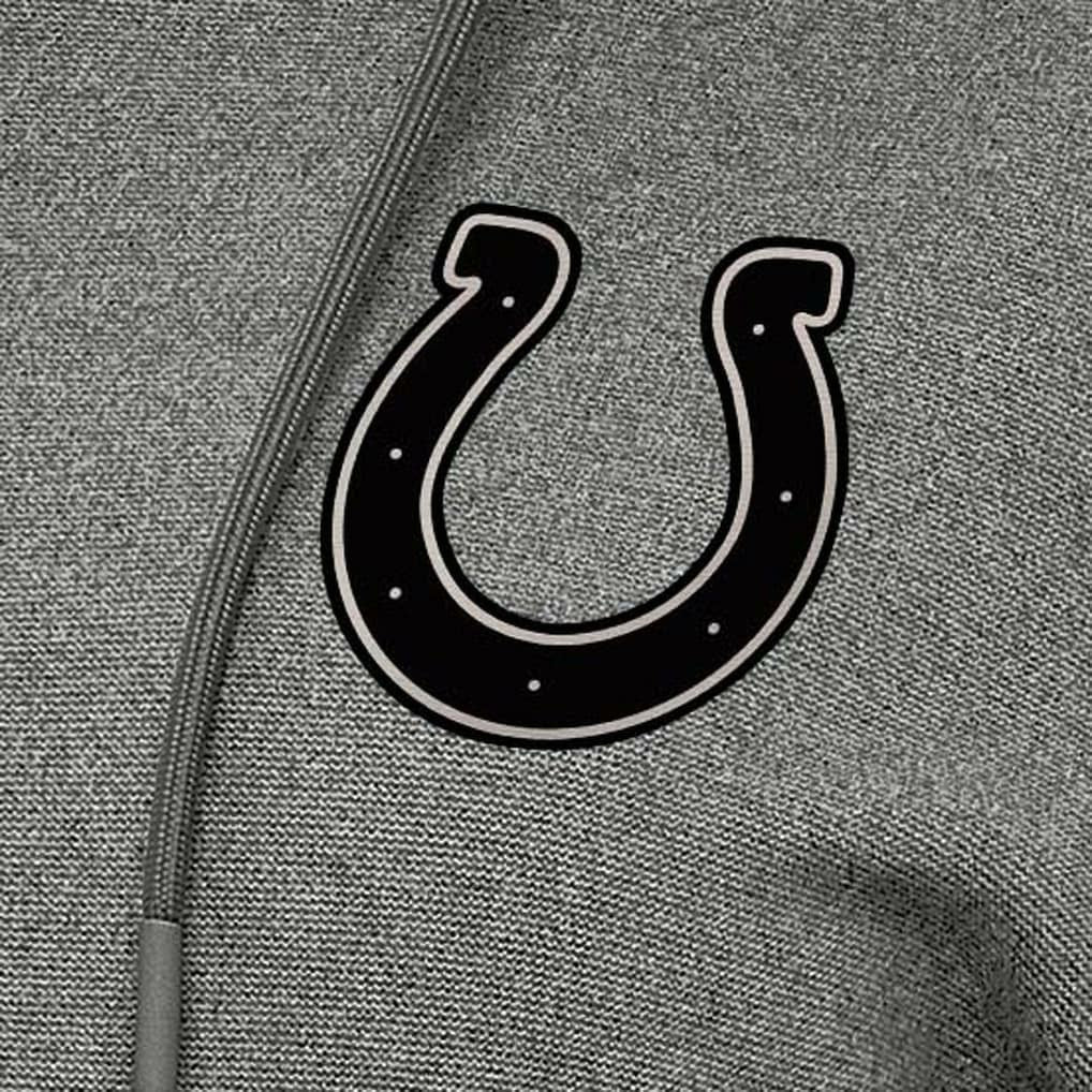 Indianapolis Colts Antigua Women's Justice Pullover Hoodie Heather Black