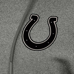 Indianapolis Colts Antigua Women's Justice Pullover Hoodie Heather Black