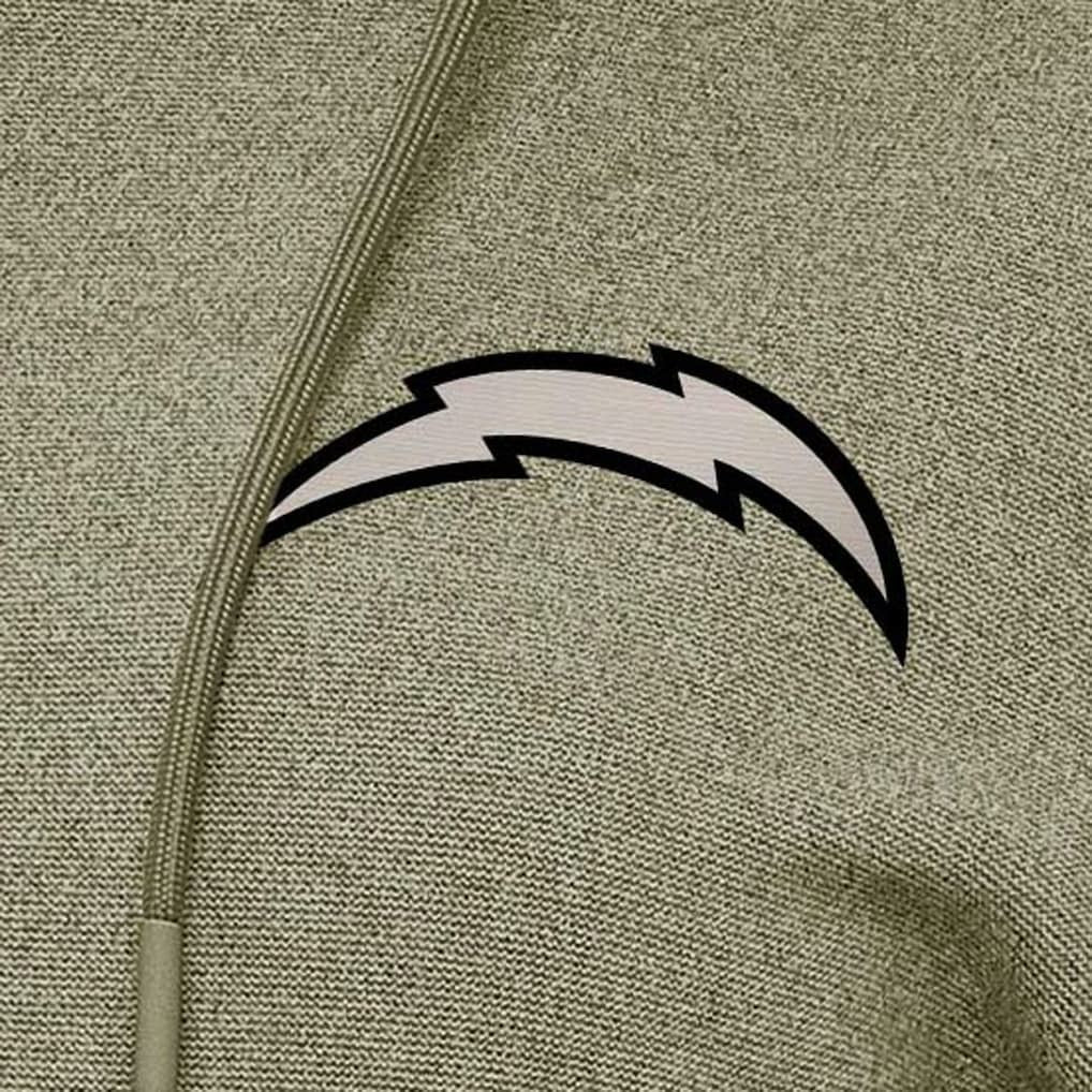 Los Angeles Chargers Antigua Women's Justice Pullover Hoodie Olive