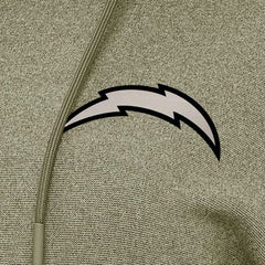 Los Angeles Chargers Antigua Women's Justice Pullover Hoodie Olive
