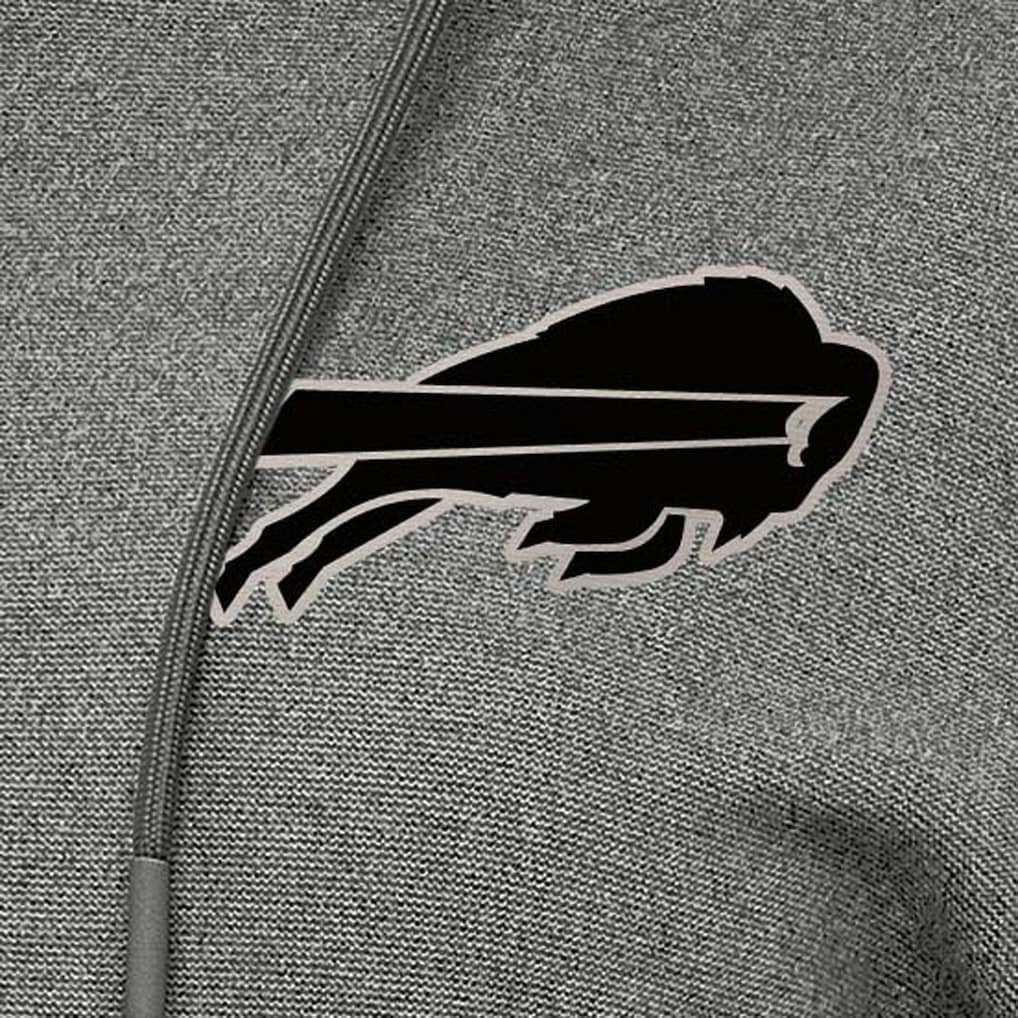 Buffalo Bills Antigua Women's Justice Pullover Hoodie Heather Black