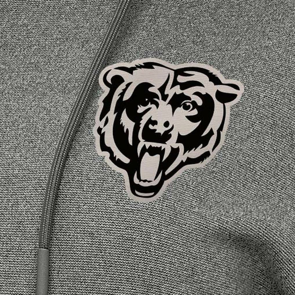 Chicago Bears Antigua Women's Justice Pullover Hoodie Heather Black