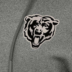 Chicago Bears Antigua Women's Justice Pullover Hoodie Heather Black