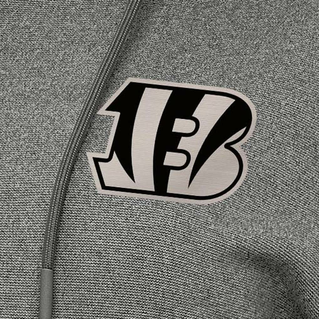 Cincinnati Bengals Antigua Women's Justice Pullover Hoodie Heather Black
