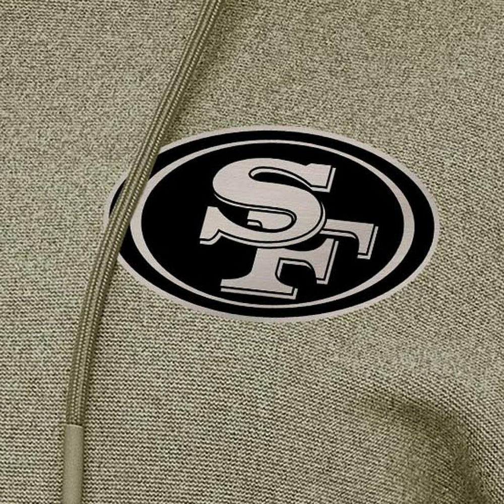 San Francisco 49ers Antigua Women's Justice Pullover Hoodie Olive