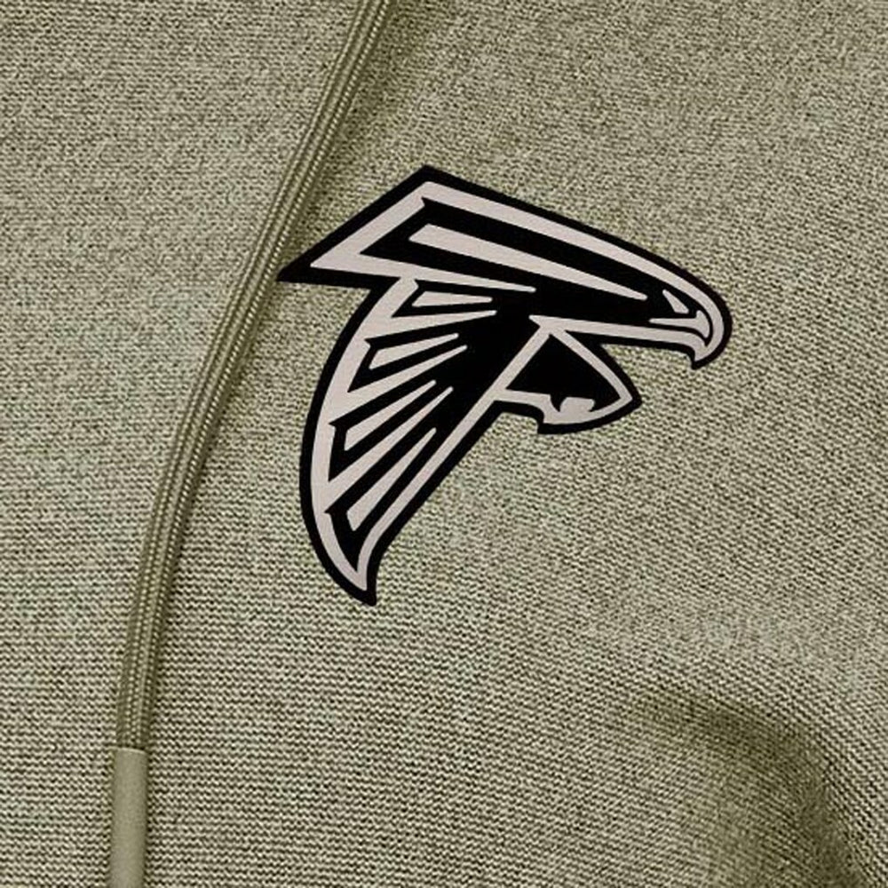 Atlanta Falcons Antigua Women's Justice Pullover Hoodie Olive