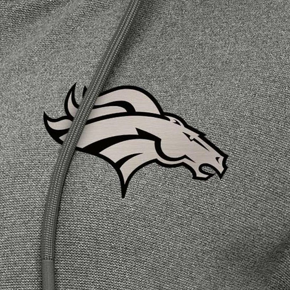 Denver Broncos Antigua Women's Seeker Full-Zip Hoodie Jacket Heather Black
