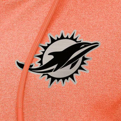 Miami Dolphins Antigua Women's Seeker Full-Zip Hoodie Jacket Heather Orange