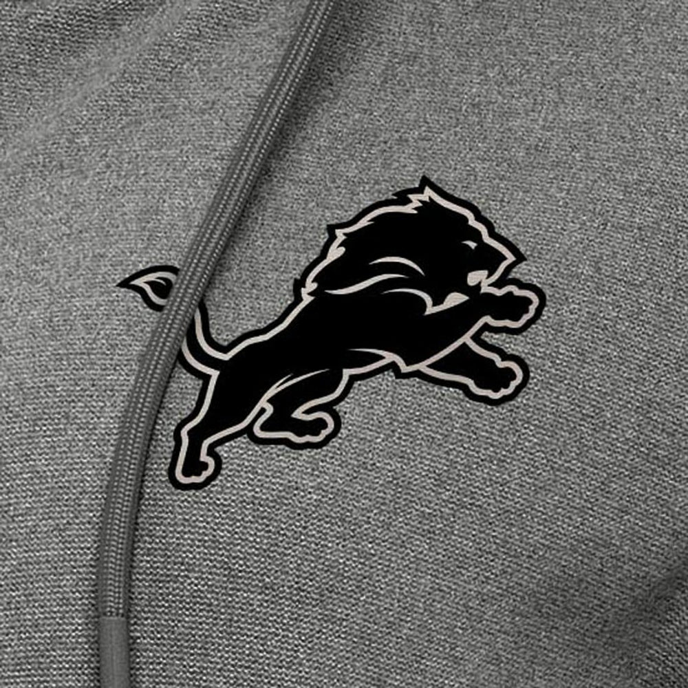 Detroit Lions Antigua Women's Seeker Full-Zip Hoodie Jacket Heather Black