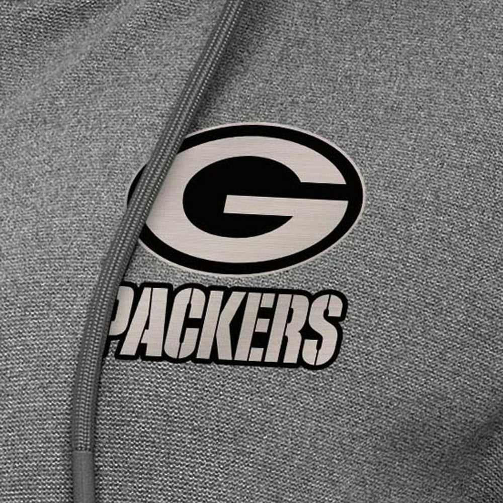 Green Bay Packers Antigua Women's Seeker Full-Zip Hoodie Jacket Heather Black