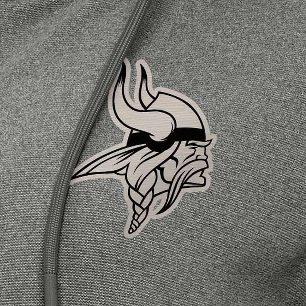 Minnesota Vikings Antigua Women's Seeker Full-Zip Hoodie Jacket Heather Black