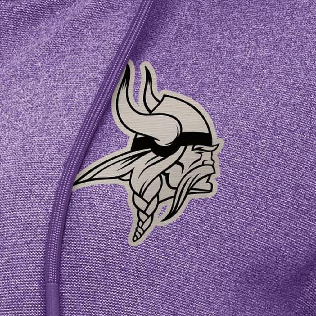 Minnesota Vikings Antigua Women's Seeker Full-Zip Hoodie Jacket Heather Purple