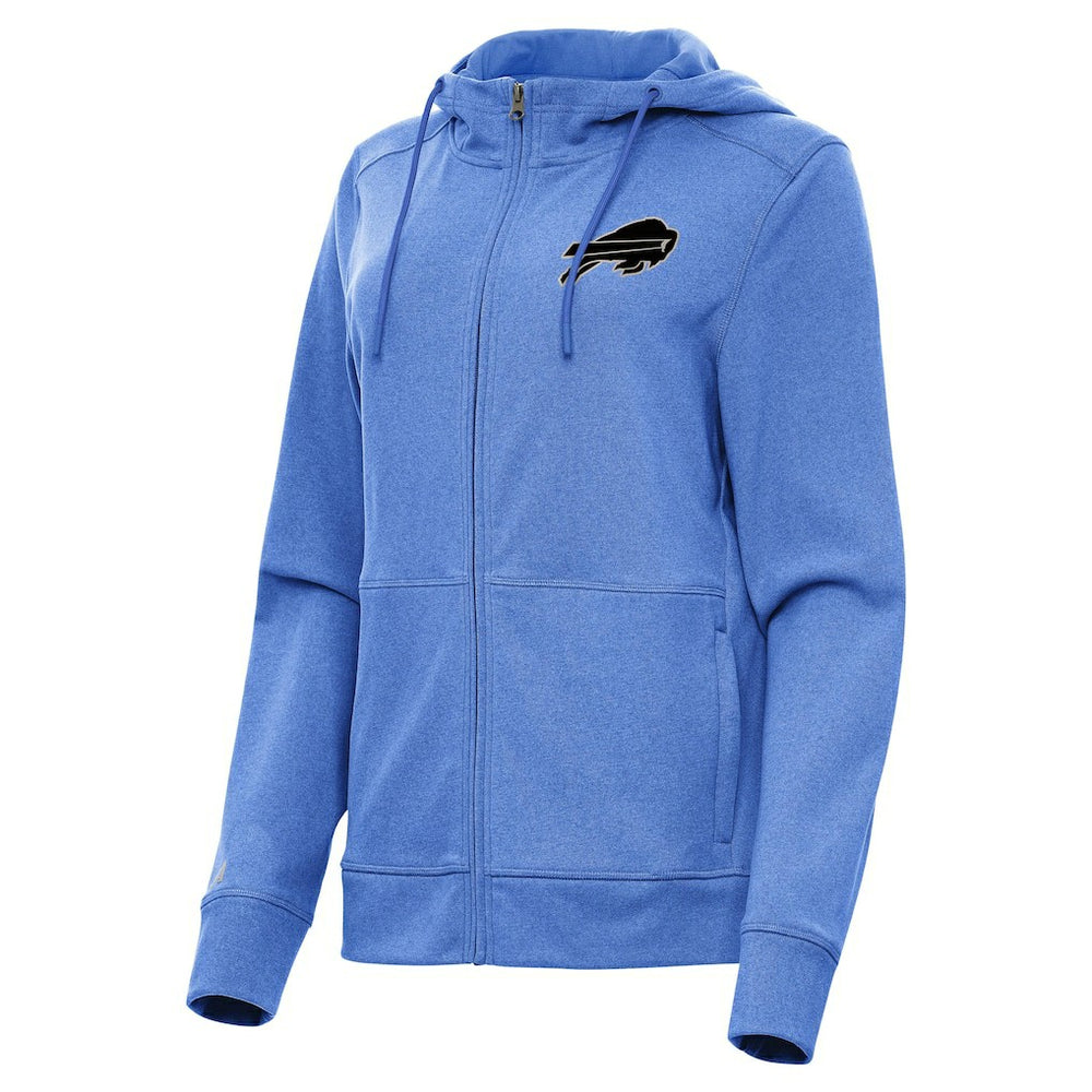 Buffalo Bills Antigua Women's Seeker Full-Zip Hoodie Jacket Heather Royal