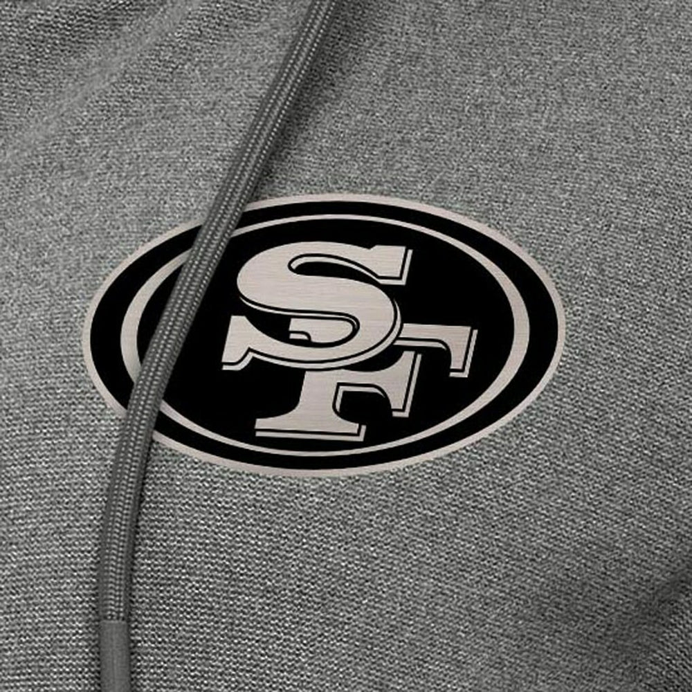 San Francisco 49ers Antigua Women's Seeker Full-Zip Hoodie Jacket Heather Black