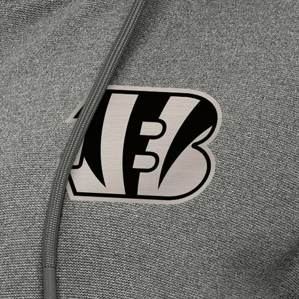 Cincinnati Bengals Antigua Women's Seeker Full-Zip Hoodie Jacket Heather Black