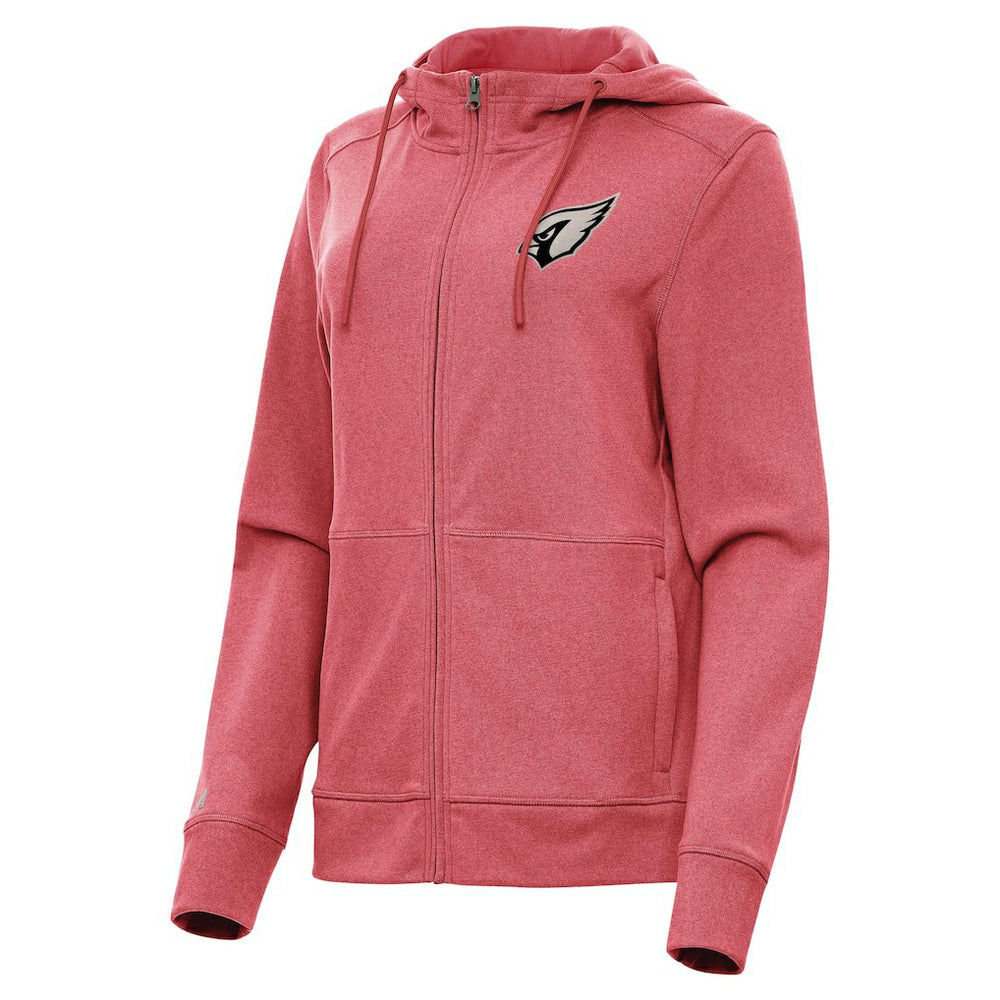 Arizona Cardinals Antigua Women's Seeker Full-Zip Hoodie Jacket Heather Red