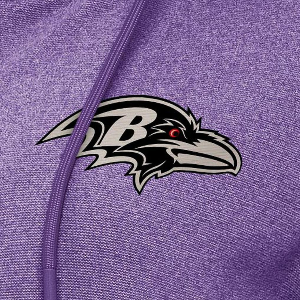 Baltimore Ravens Antigua Women's Seeker Full-Zip Hoodie Jacket Heather Purple