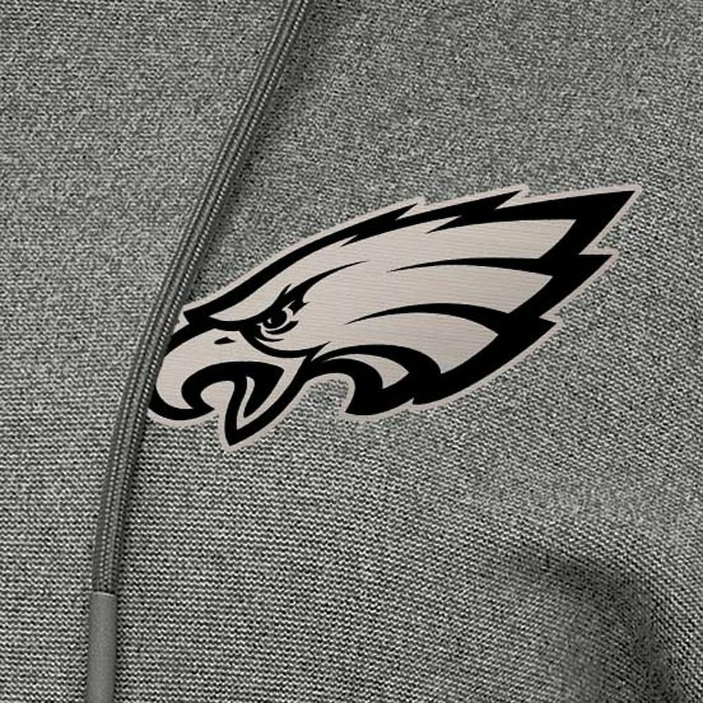 Philadelphia Eagles Antigua Women's Justice Pullover Hoodie Heather Black