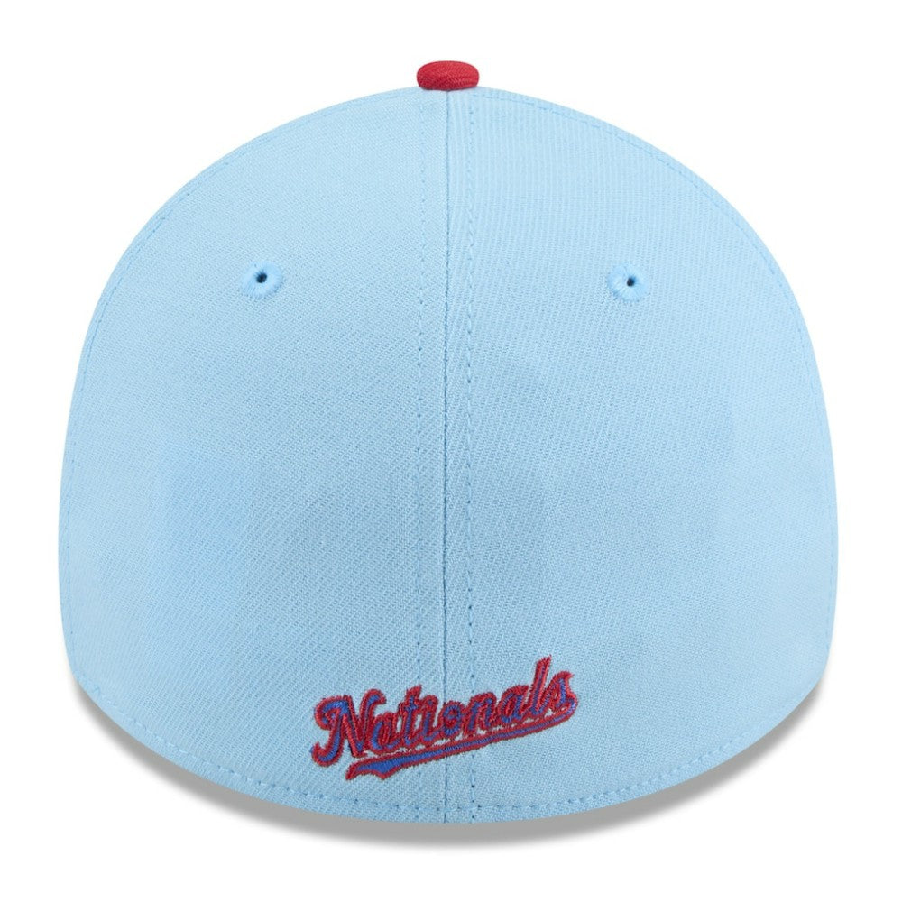 Washington Nationals New Era 2025 Fourth of July 39THIRTY Flex Hat - Light Blue/Red Hats
