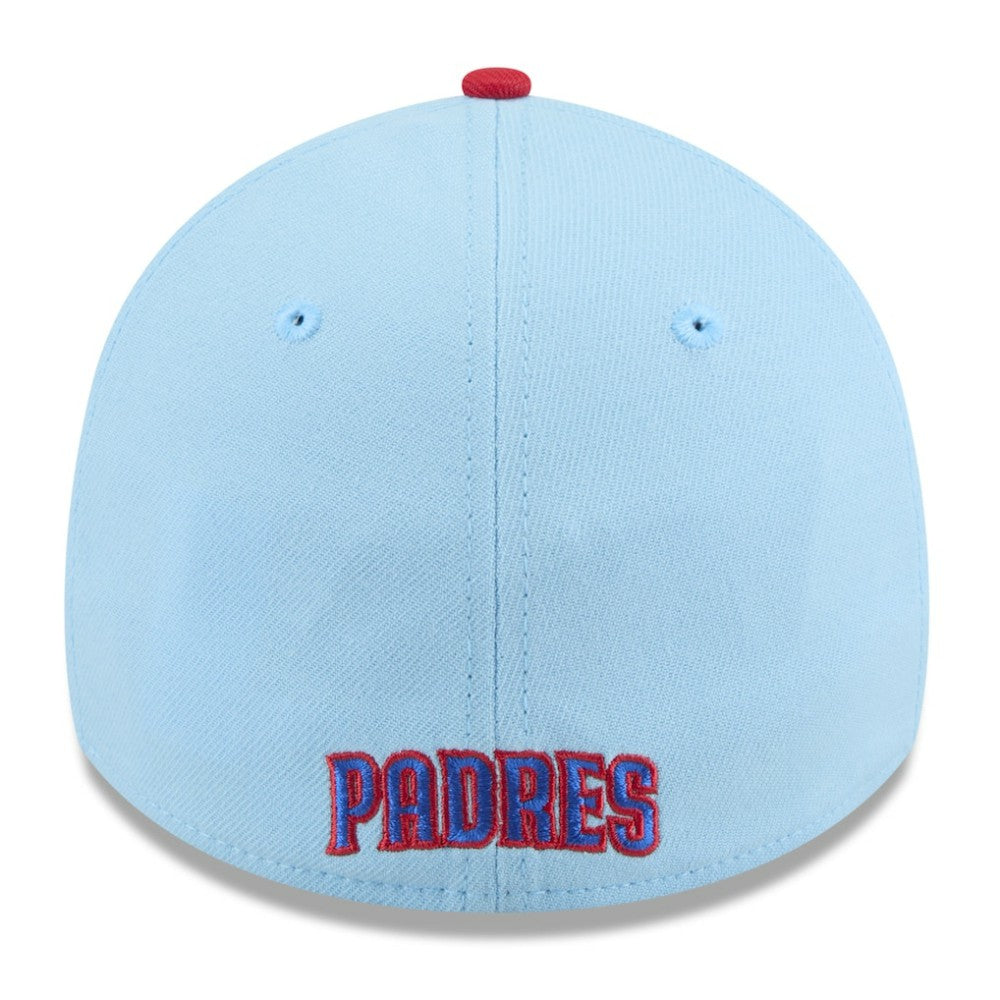 San Diego Padres New Era 2025 Fourth of July 39THIRTY Flex Hat - Light Blue/Red Hats