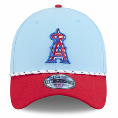 Los Angeles Angels New Era 2025 Fourth of July 39THIRTY Flex Hat - Light Blue/Red Hats