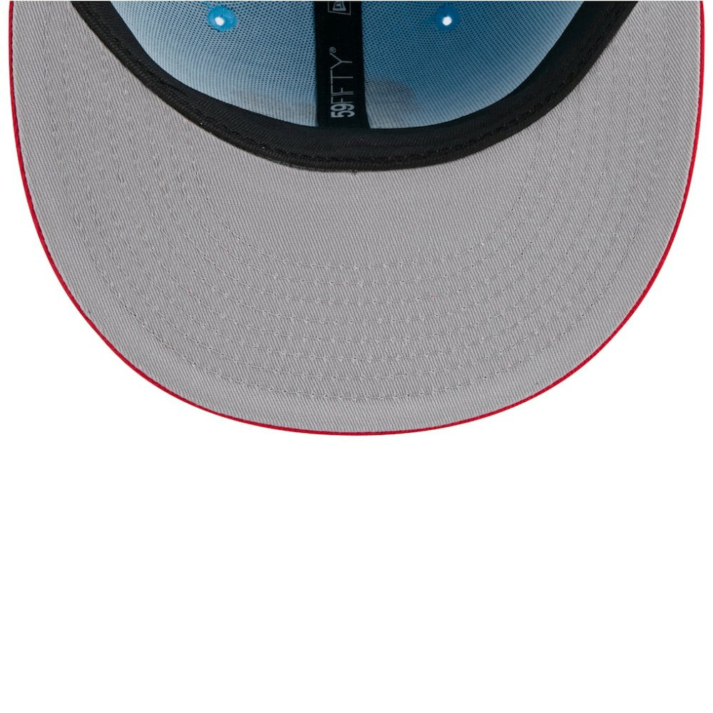 Athletics New Era 2025 Fourth of July 59FIFTY Fitted Hat - Light Blue/Red Hats