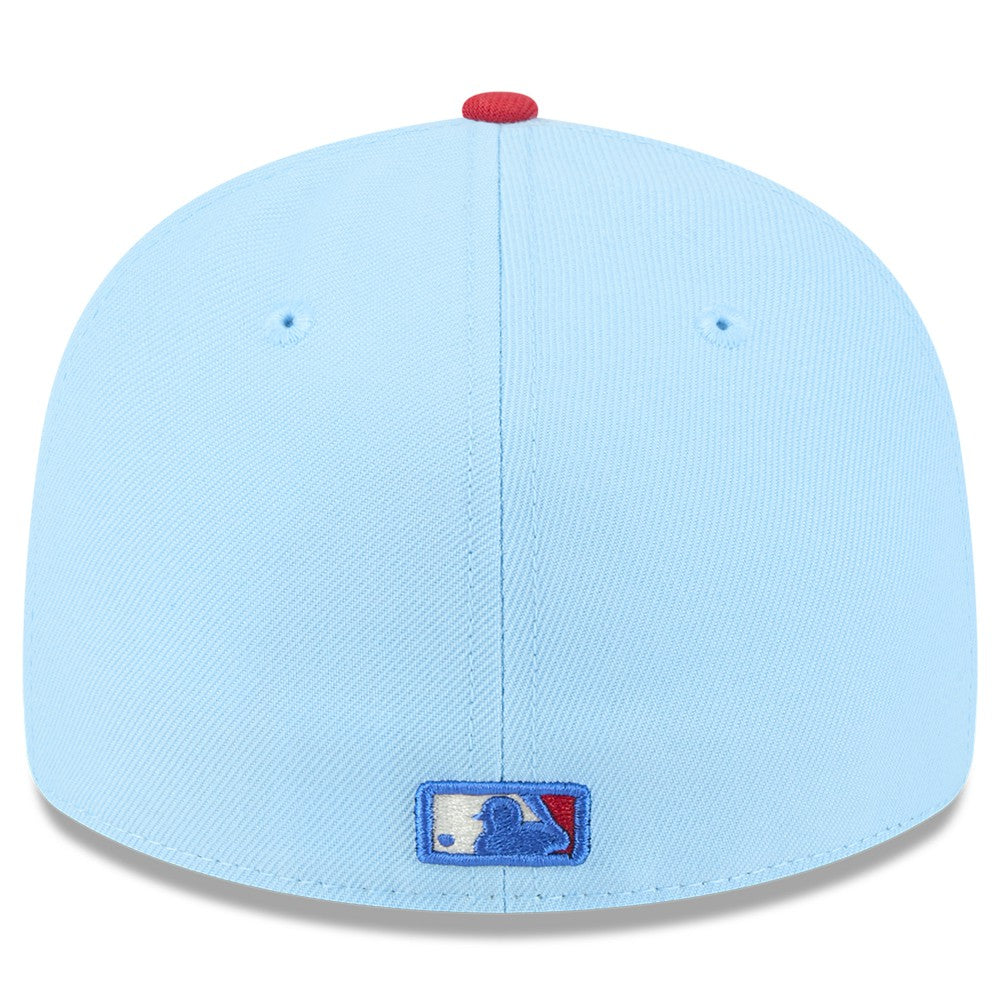 Los Angeles Angels New Era 2025 Fourth of July Low Profile 59FIFTY Fitted Hat - Light Blue/Red Hats