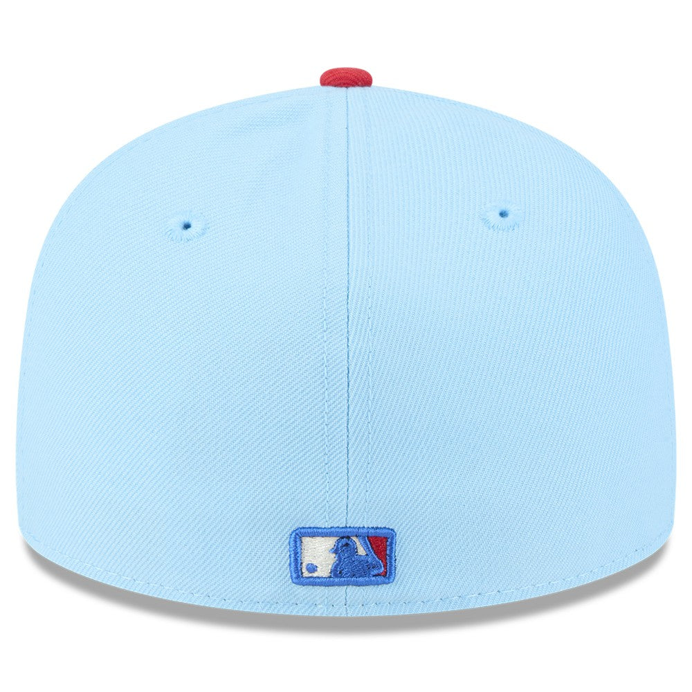 Miami Marlins New Era 2025 Fourth of July Low Profile 59FIFTY Fitted Hat - Light Blue/Red Hats