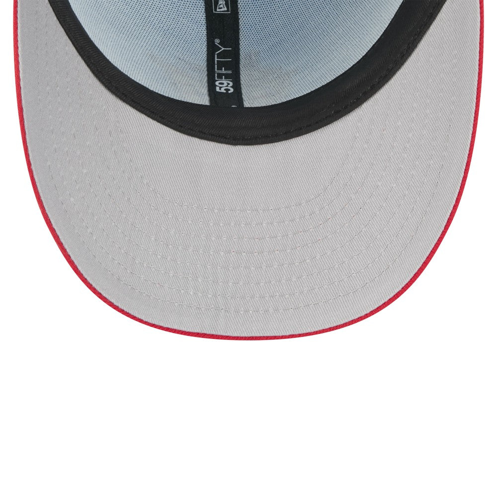 Miami Marlins New Era 2025 Fourth of July Low Profile 59FIFTY Fitted Hat - Light Blue/Red Hats