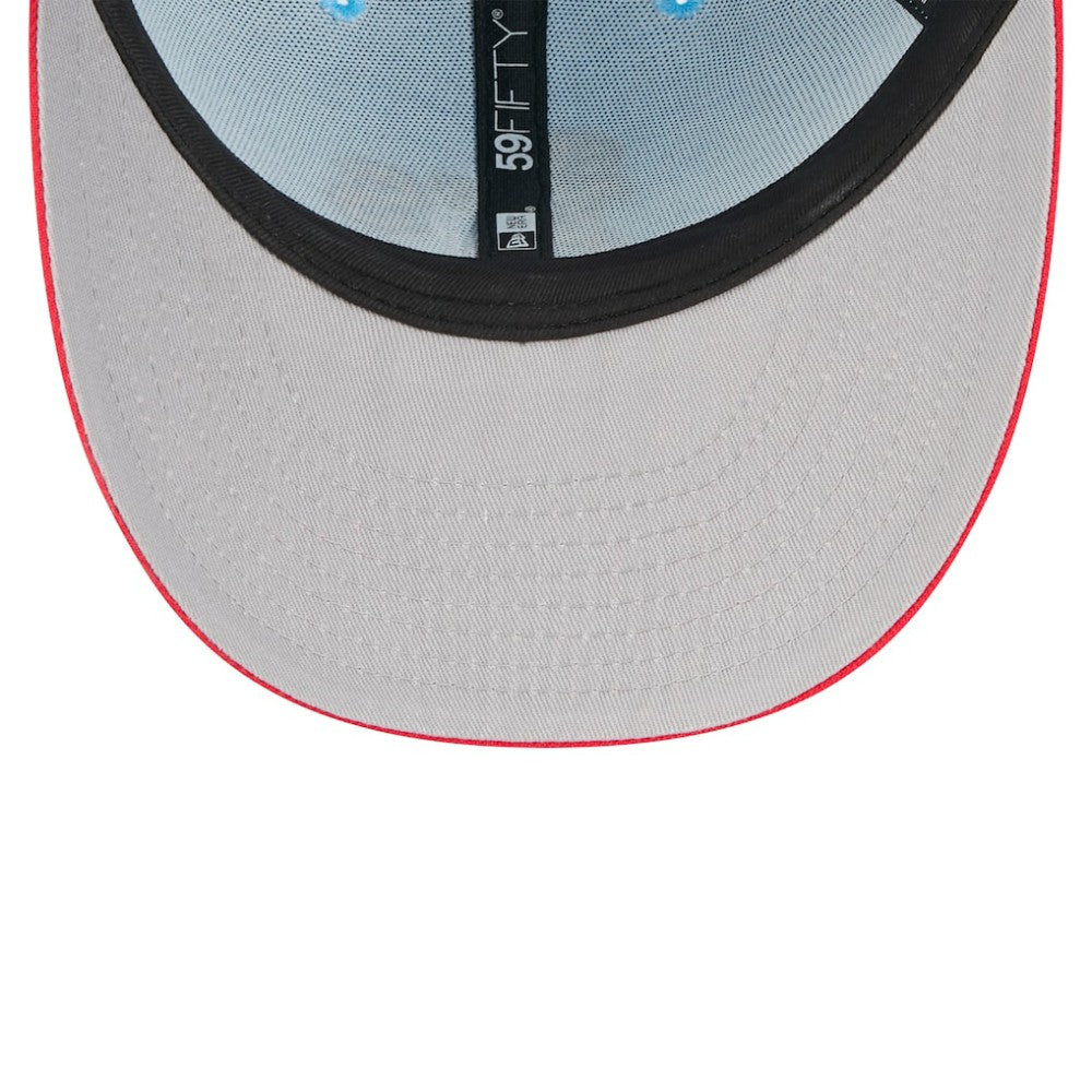 Athletics New Era 2025 Fourth of July Low Profile 59FIFTY Fitted Hat - Light Blue/Red Hats