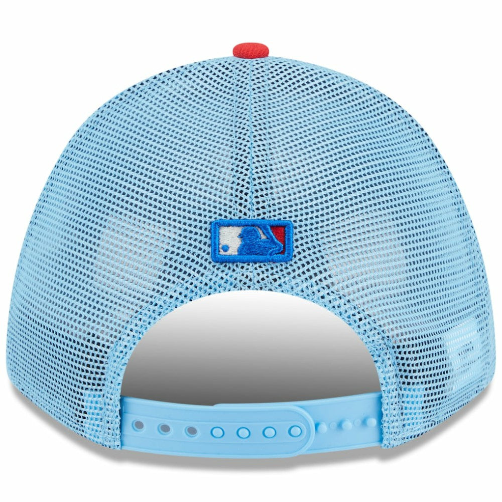 San Francisco Giants New Era 2025 Fourth of July 9FORTY A-Frame M-Crown Adjustable Trucker Hat - Light Blue/Red Hats